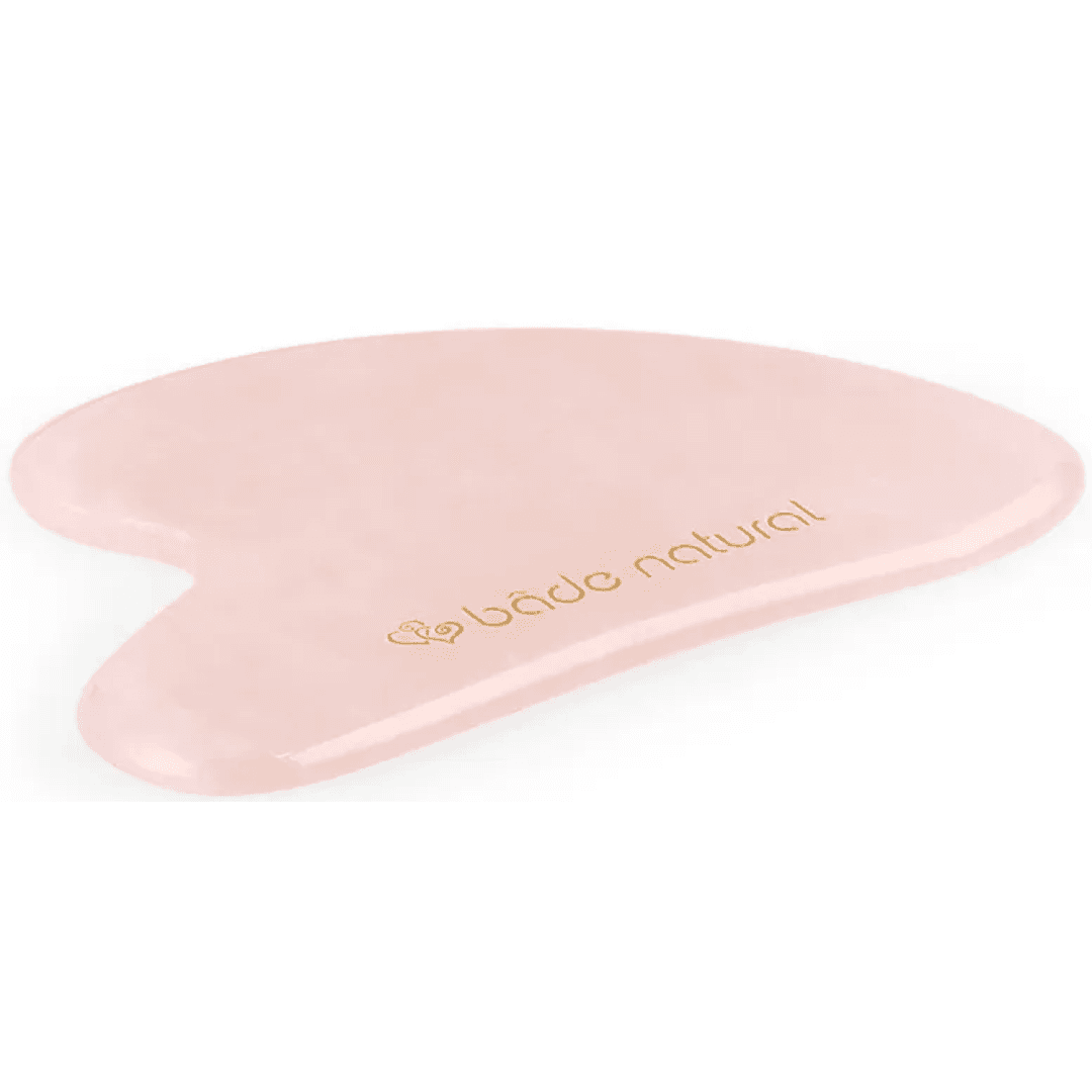 Bade Natural Pembe Kuvars Gua Sha %100 Doğal ve Gerçek Yüz Masaj Taşı