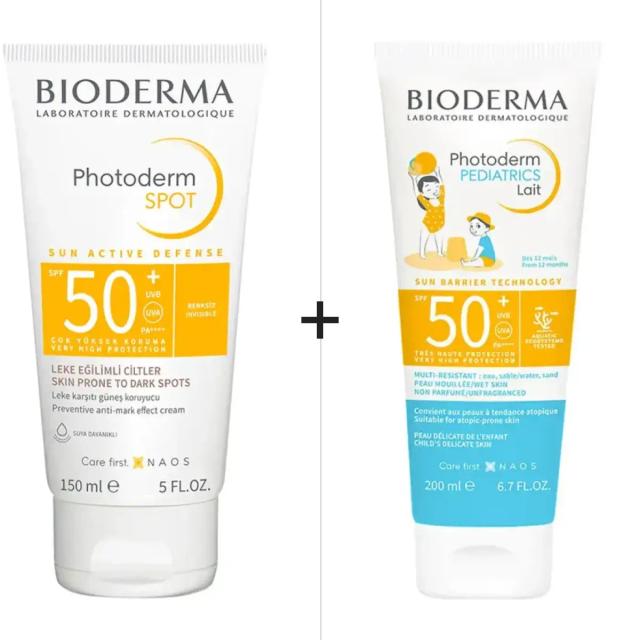 Bioderma Photoderm SPOT SPF 50+ 150 ml & Photoderm Pediatrics Lait SPF50+ 200 ml