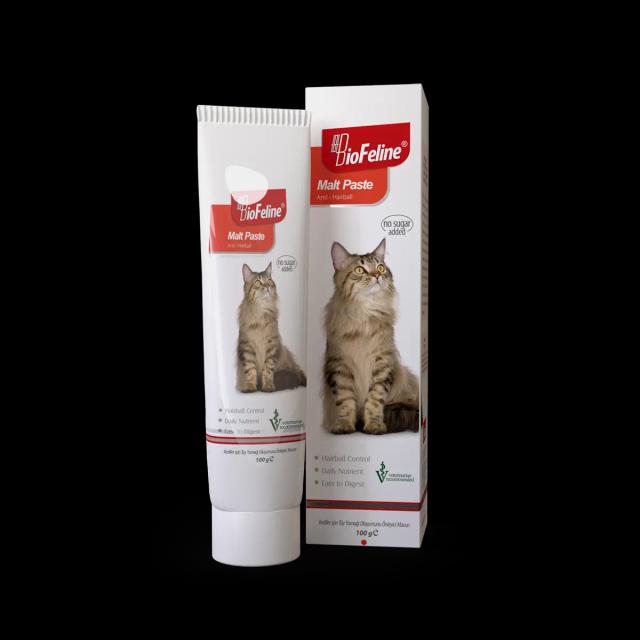 BioFeline Malt Paste Kediler için Tüy Yumağı Önleyici Anti-Hairball Malt Macun 30 g