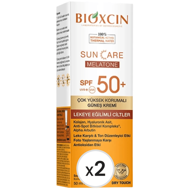 Bioxcin Sun Care Lekeli Ciltler için Güneş Kremi SPF50+ 50 ml 2'li Paket