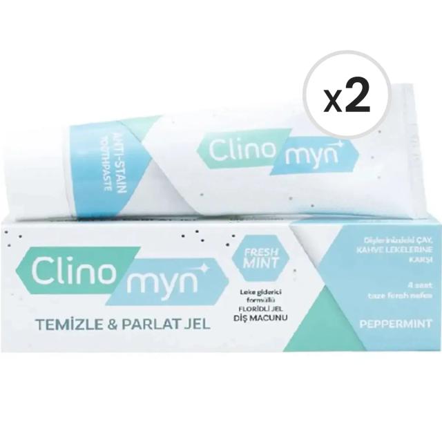 Clinomyn Fresh Temizle Parlat Jel Diş Macunu 75 ml 2'li Paket