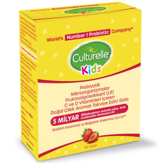 Culturelle Kids Doğal Çilek Aromalı Takviye Edici Gıda 30 Saşe