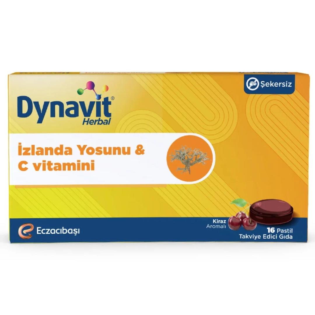 Dynavit Herbal İzlanda Yosunu ve C Vitamini 16 Pastil