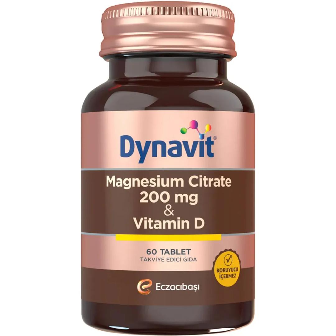 Dynavit Magnesium Citrate 200 mg & Vitamin D 60 Tablet