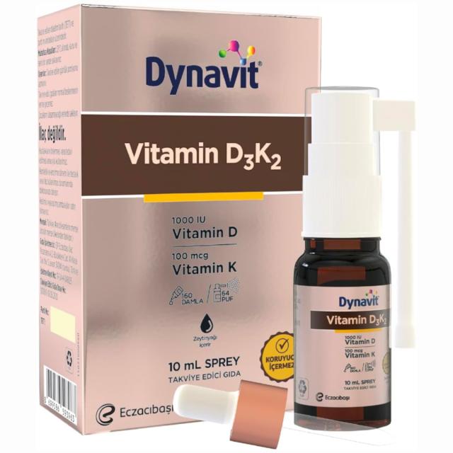 Dynavit Vitamin D3K2 Sprey 10 ml