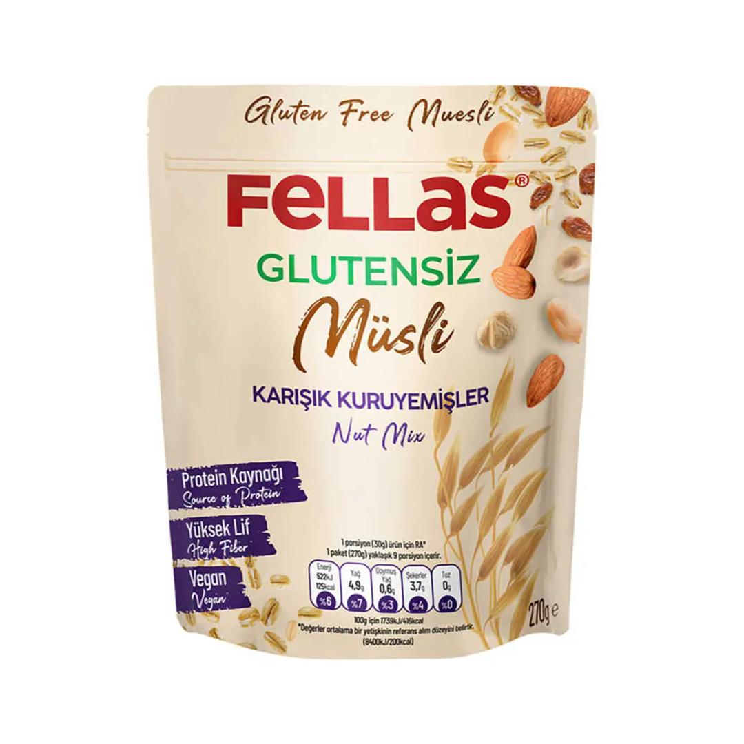 Fellas Glutensiz Müsli - Karışık Kuruyemişli 270 g