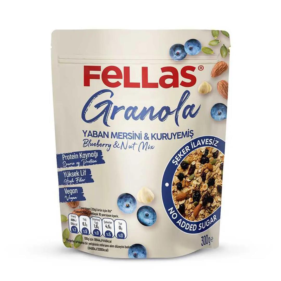 Fellas Granola - Yaban Mersinli ve Kuruyemişli 300 g