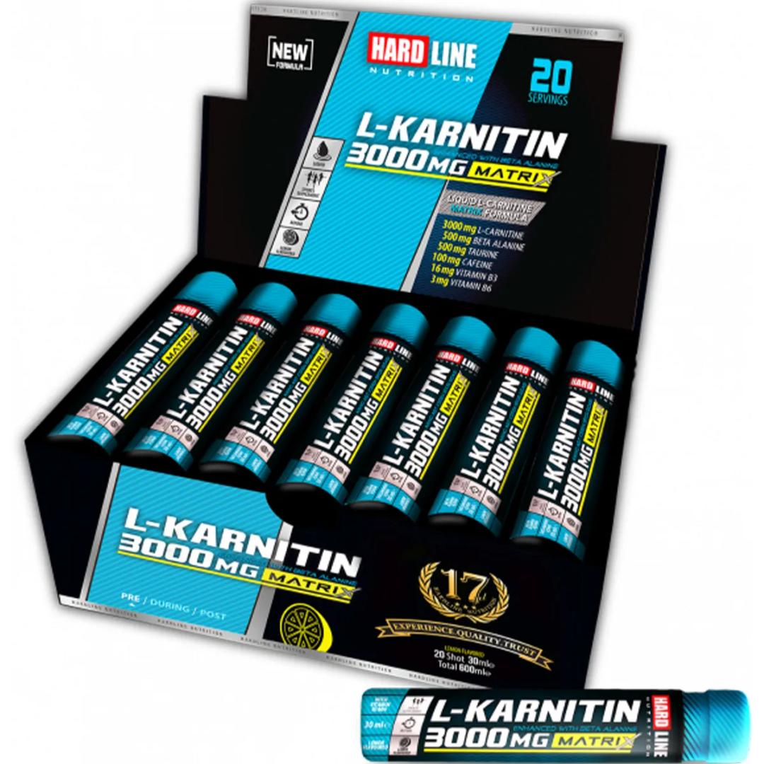 Hardline Nutrition L-Karnitin Matrix 3000 mg Limon 20 Adet