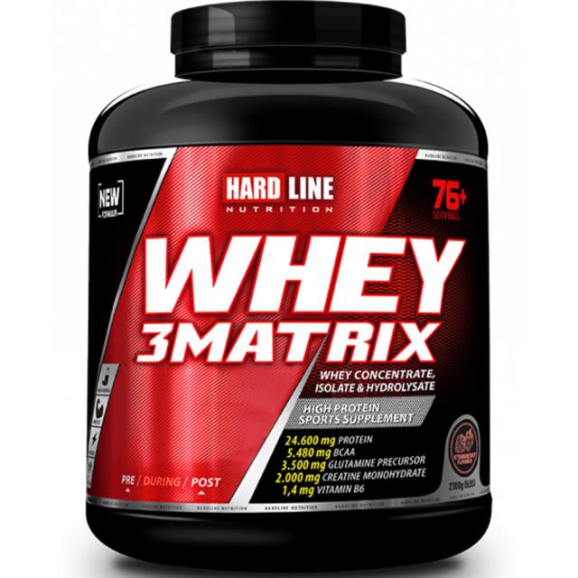 Hardline Nutrition Whey 3Matrix Çilek 2300 g