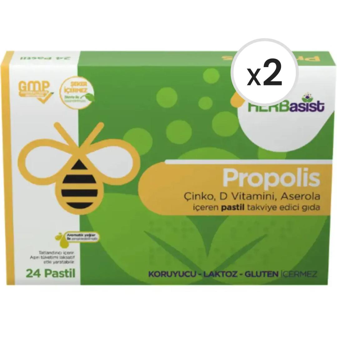 HERBasist Propolis 24 Pastil 2'li Paket