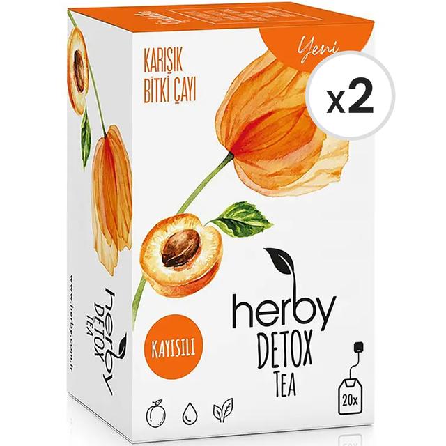 Herby Detox Tea Kayısılı 20'li Bitki Çayı 2'li Paket