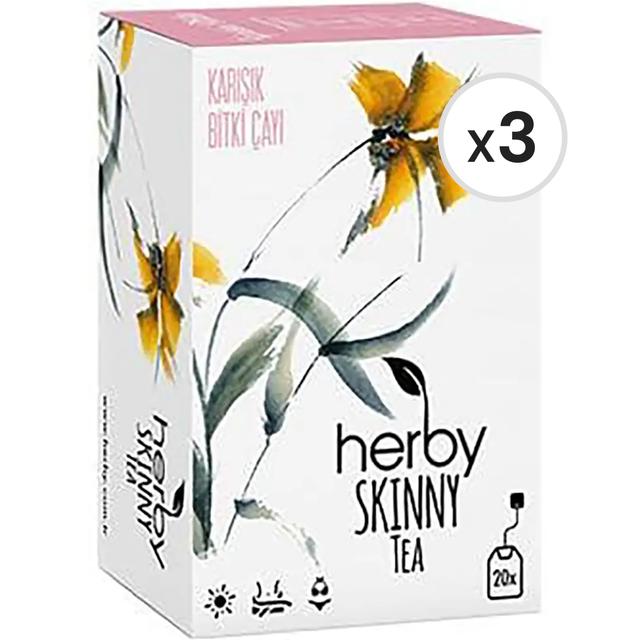 Herby Skinny Tea 20'li Bitki Çayı 3'lü Paket