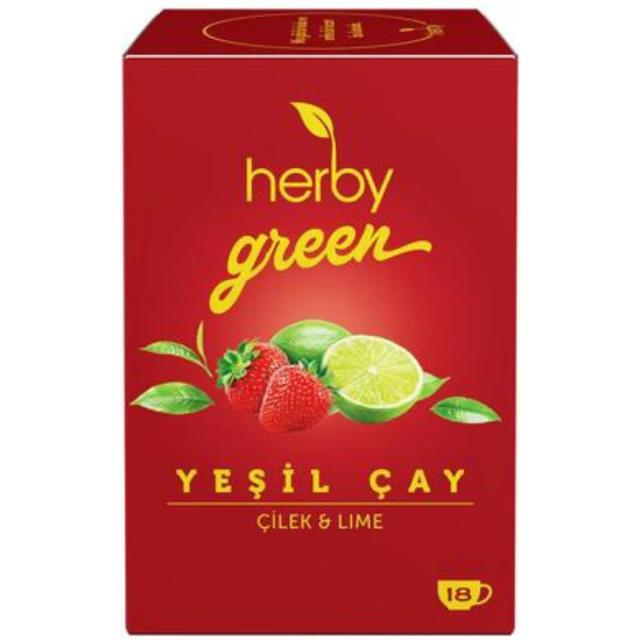 Herby Yeşil Çay Çilek ve Lime 18'li