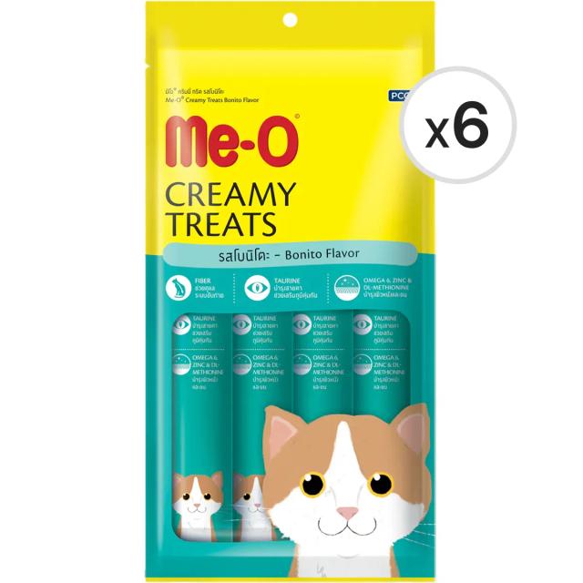 Me-O Creamy Kurutulmuş Ton Balıklı Kedi Ödül Maması 15 gr x 4 6'lı Paket