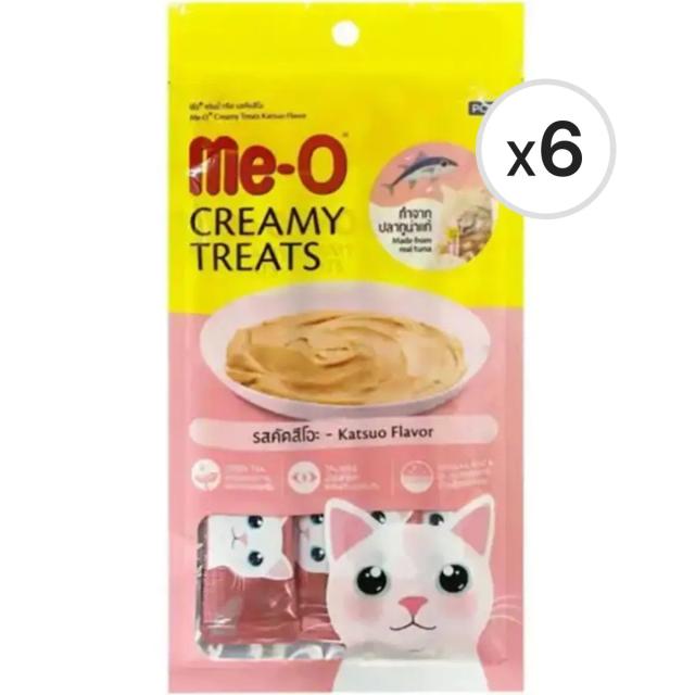 Me-O Creamy Treats Çizgili Orkinos Balıklı Krem Kedi Ödül Maması 4 x 15 g 6'lı Paket
