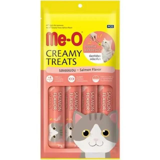 Me-O Creamy Treats Somonlu Kedi Sıvı Ödül Maması 4 x 15 g