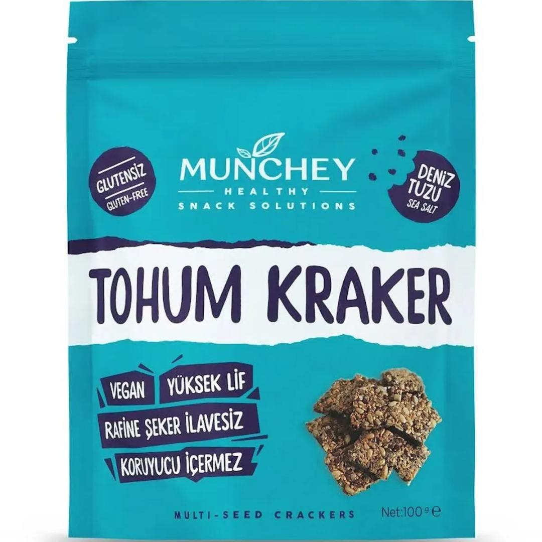 Munchey Büyük Boy Sade Tohum Kraker 100g