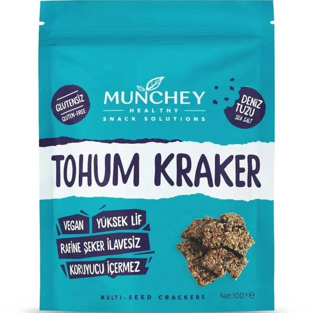 Munchey Büyük Boy Sade Tohum Kraker 100g