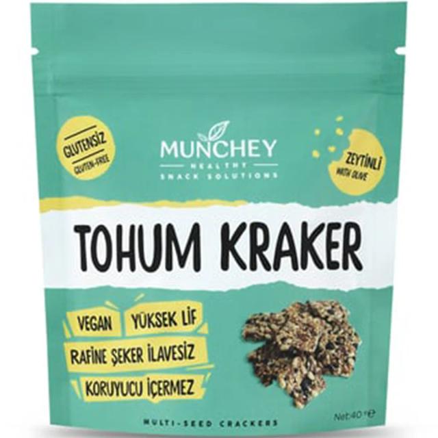 Munchey Zeytinli Tohum Kraker 40g