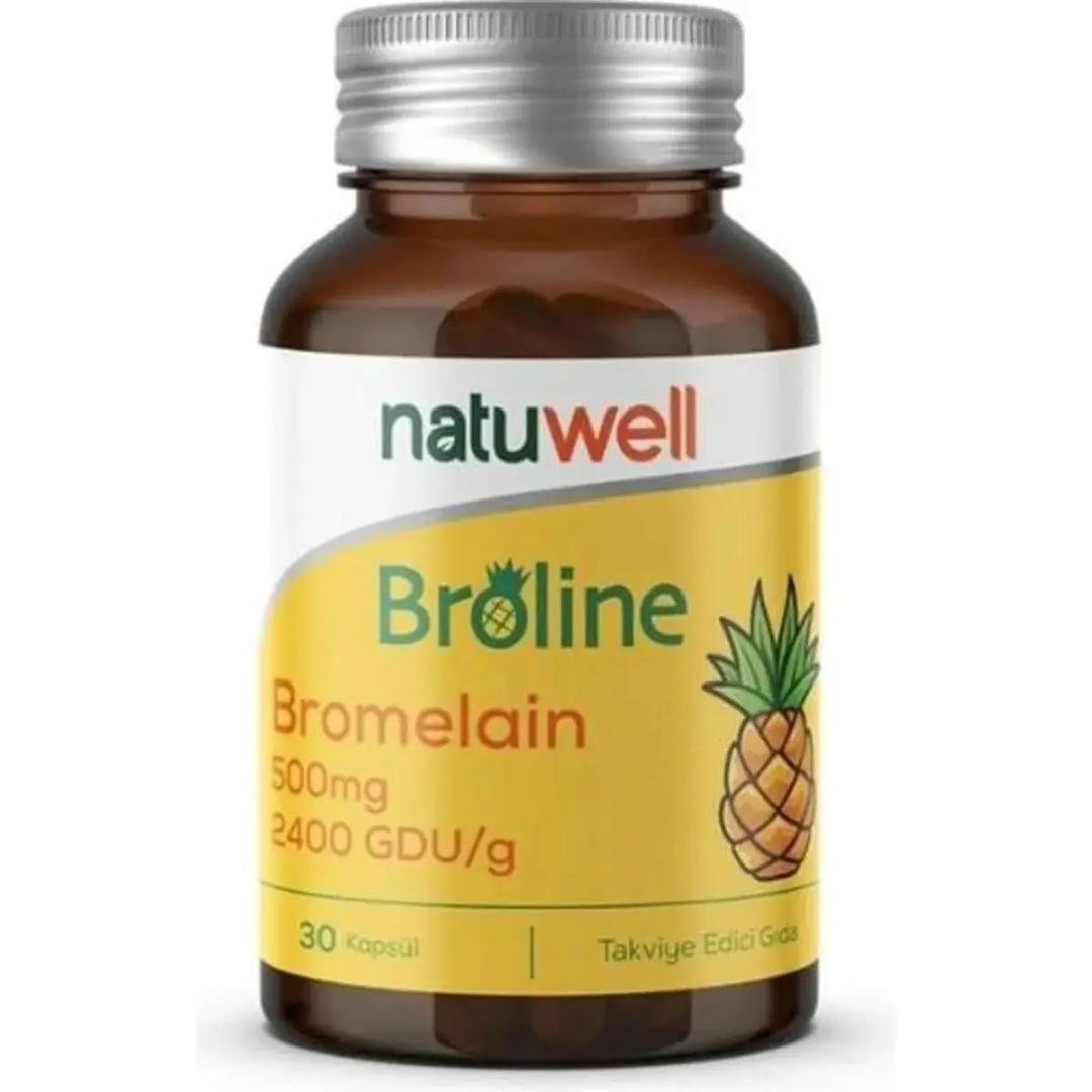 Natuwell Broline Bromelain 500 mg 30 Kapsül