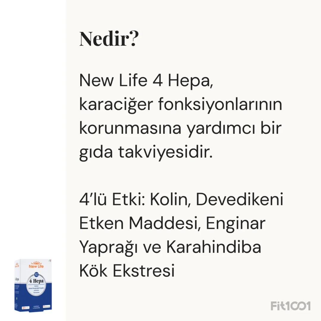 New Life 4 Hepa 30 Kapsül 4'lü Paket