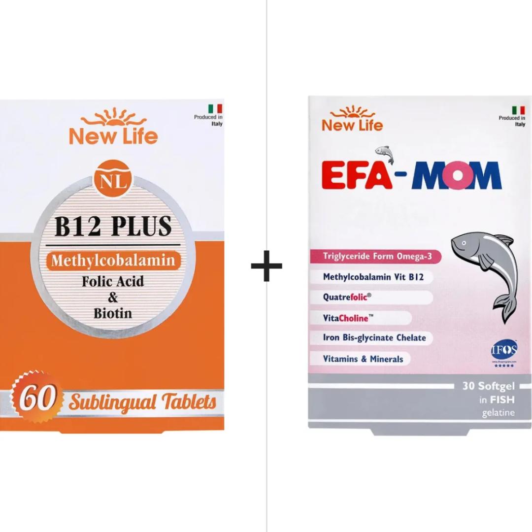 New Life B12 Plus 60 Tablet & EFA Mom