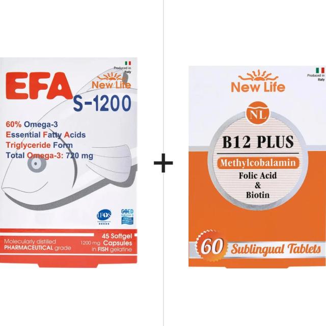 New Life B12 Plus 60 Tablet & EFA S-1200 45 Kapsül