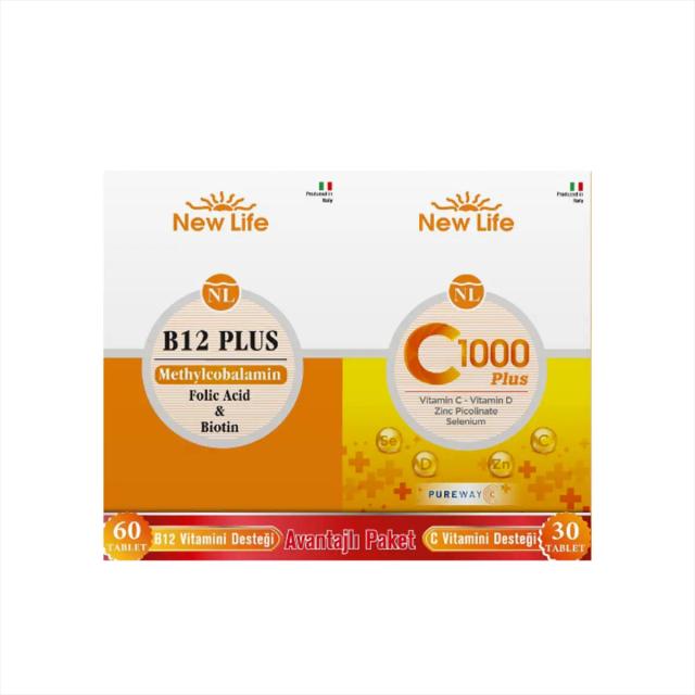 New Life C 1000 Plus 30 Tablet + B12 Plus 60 Tablet Avantajlı Paket