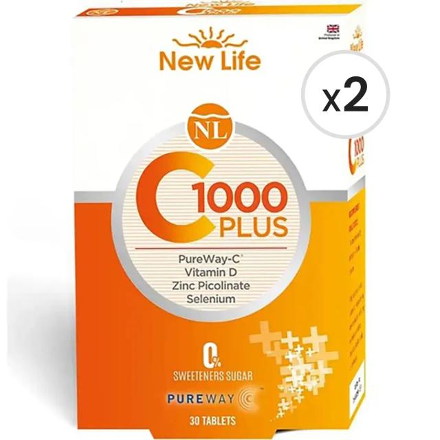 New Life C-1000 Plus C-D Vitamini & Çinko 30 Kapsül 2'li Paket