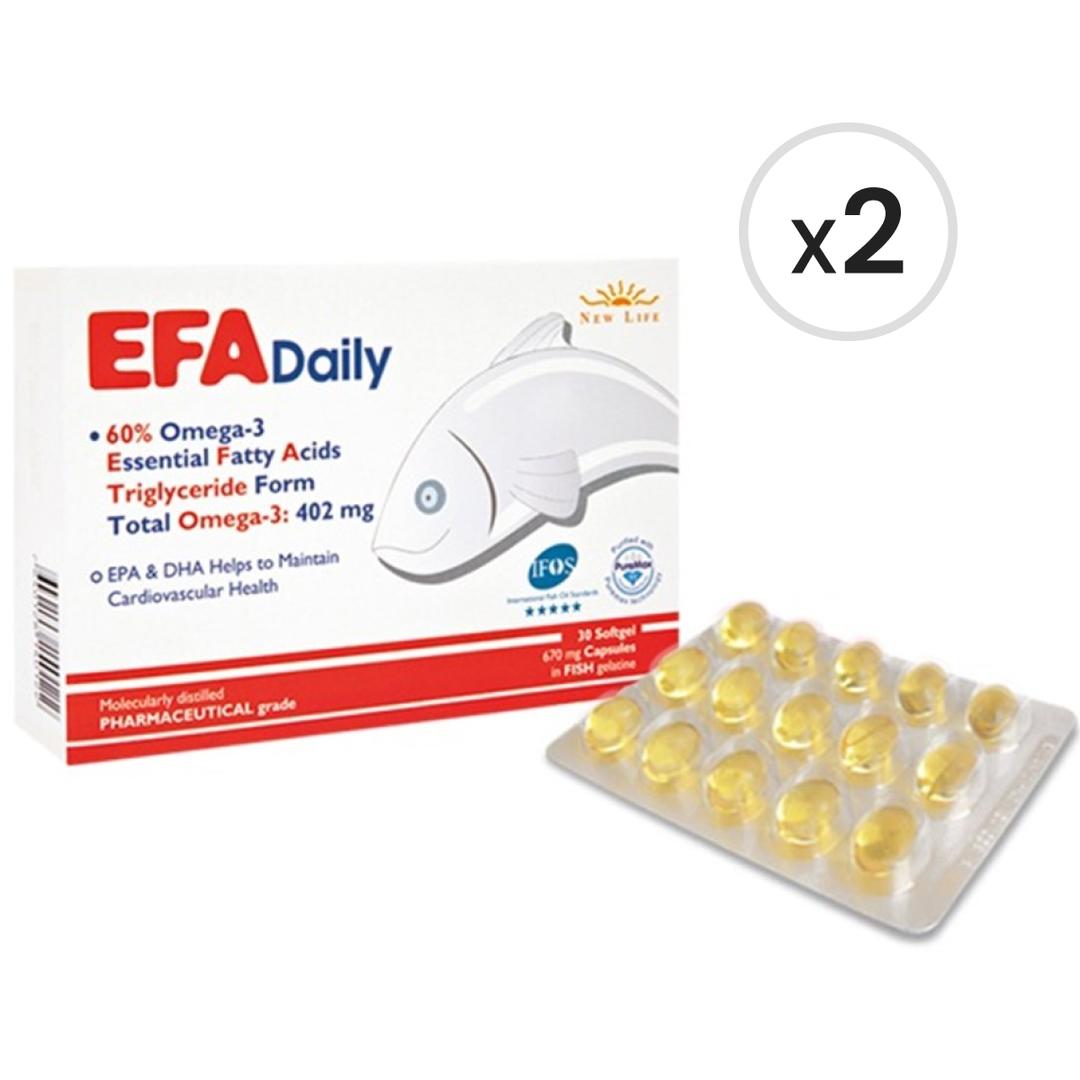 New Life EFA Daily Balık Yağı 30 Kapsül 2'li Paket