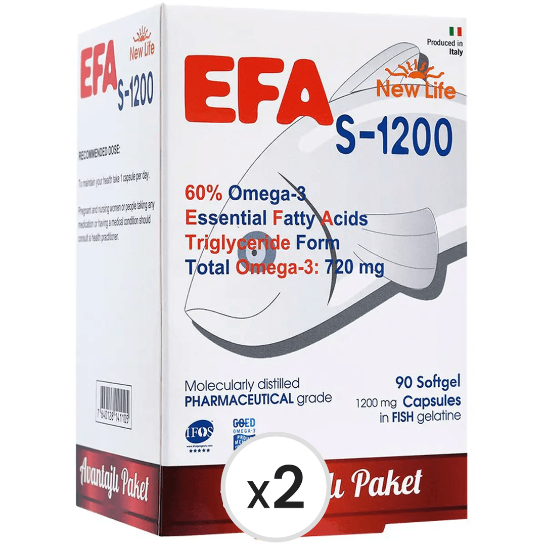 New Life EFA S-1200 90 Kapsül 2'li Paket