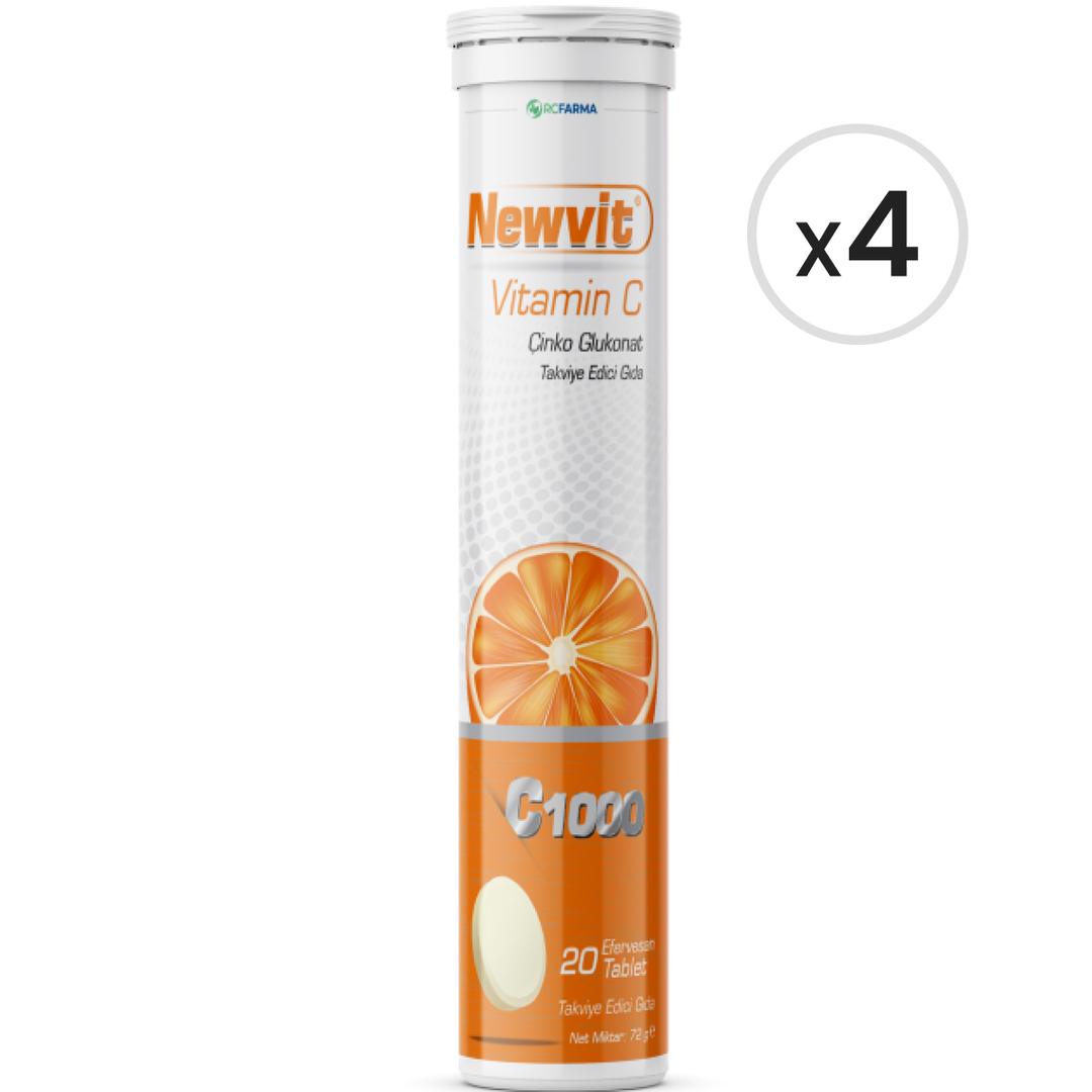 Newvit Vitamin C Efervesan 20 Tablet 4'lü Paket