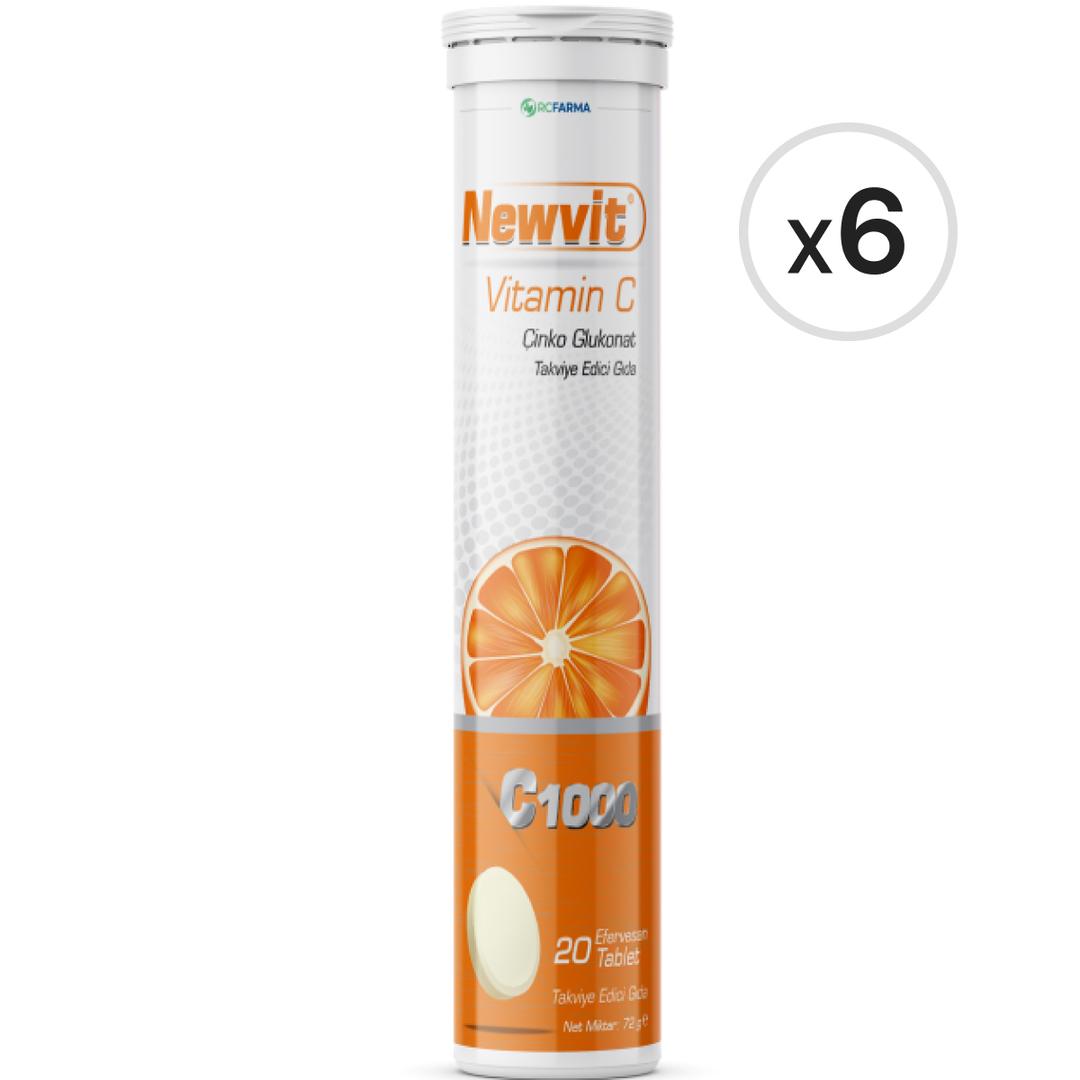 Newvit Vitamin C Efervesan 20 Tablet 6'lı Paket