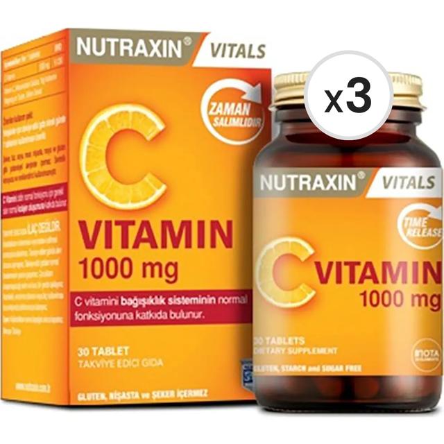 Nutraxin C Vitamin 1000 mg 30 Tablet 3'lü Paket