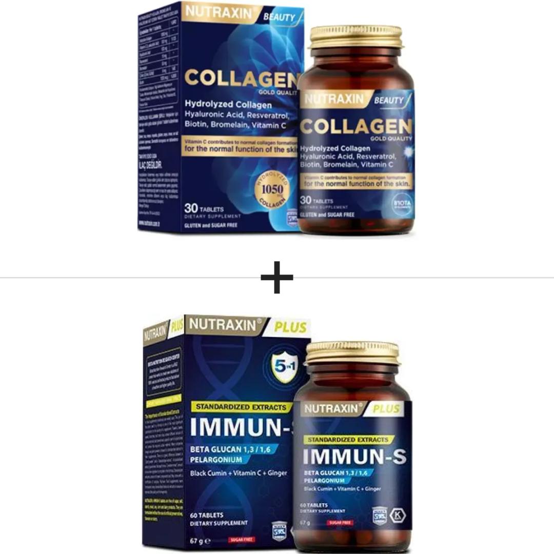 Nutraxin Collagen 30 Tablet & Immun-S