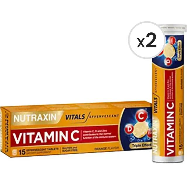 Nutraxin Efervesan Vitamin CDZinc 15 Tablet 2'li Paket