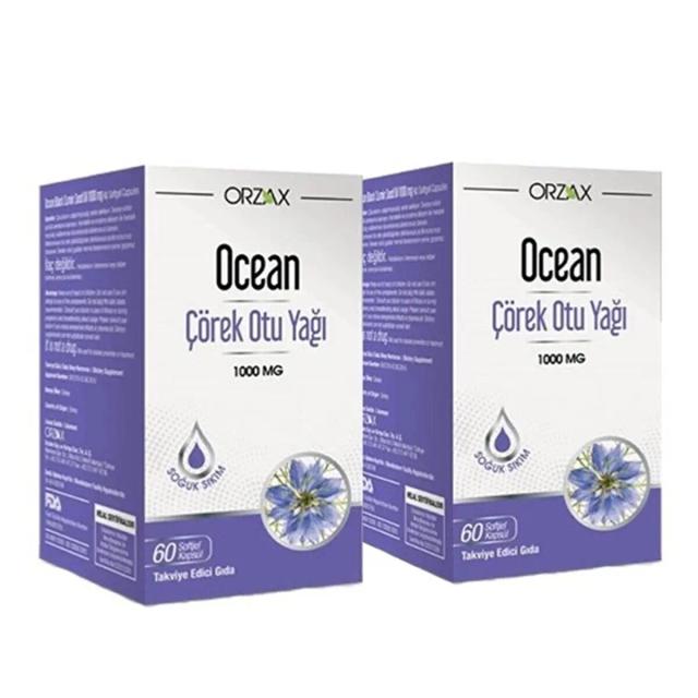 Orzax Ocean Çörek Otu Yağı 1000 mg 60 Kapsül 1 Alana 1 Bedava