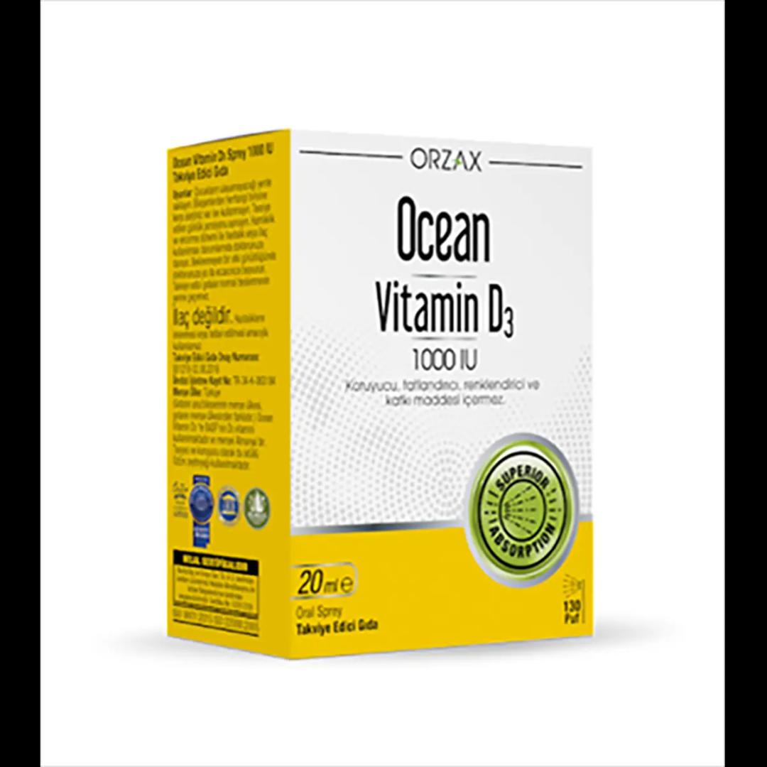 Orzax Ocean Vitamin D3 1000 IU 20 ml Sprey