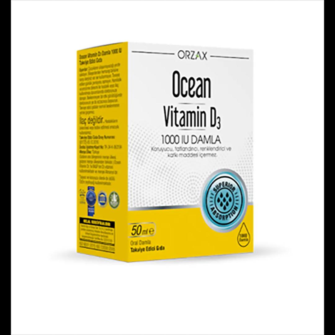 Orzax Ocean Vitamin D3 1000 IU 50 ml Damla