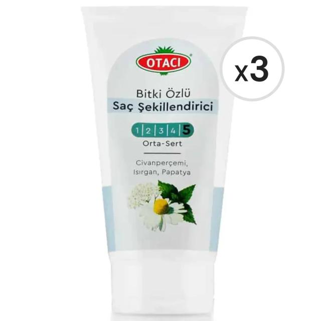 Otacı Bitkisel Besleyici Saç Şekillendirici Orta-Sert 150 ml 3'lü Paket