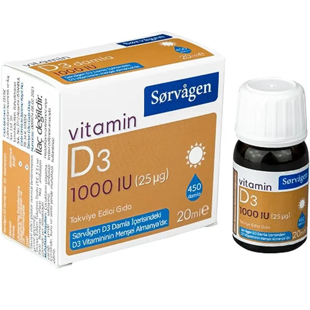 Sorvagen Vitamin D3 1000 IU Damla 20 ml