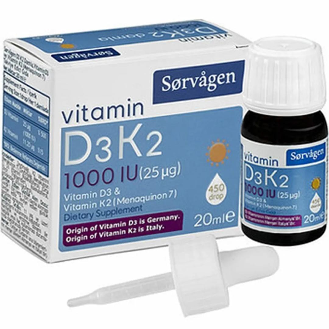 Sorvagen Vitamin D3K2 1000 IU Damla 20 ml