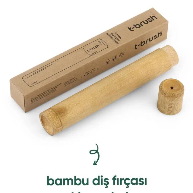 T-Brush Bambu Diş Fırçası Saklama Kabı