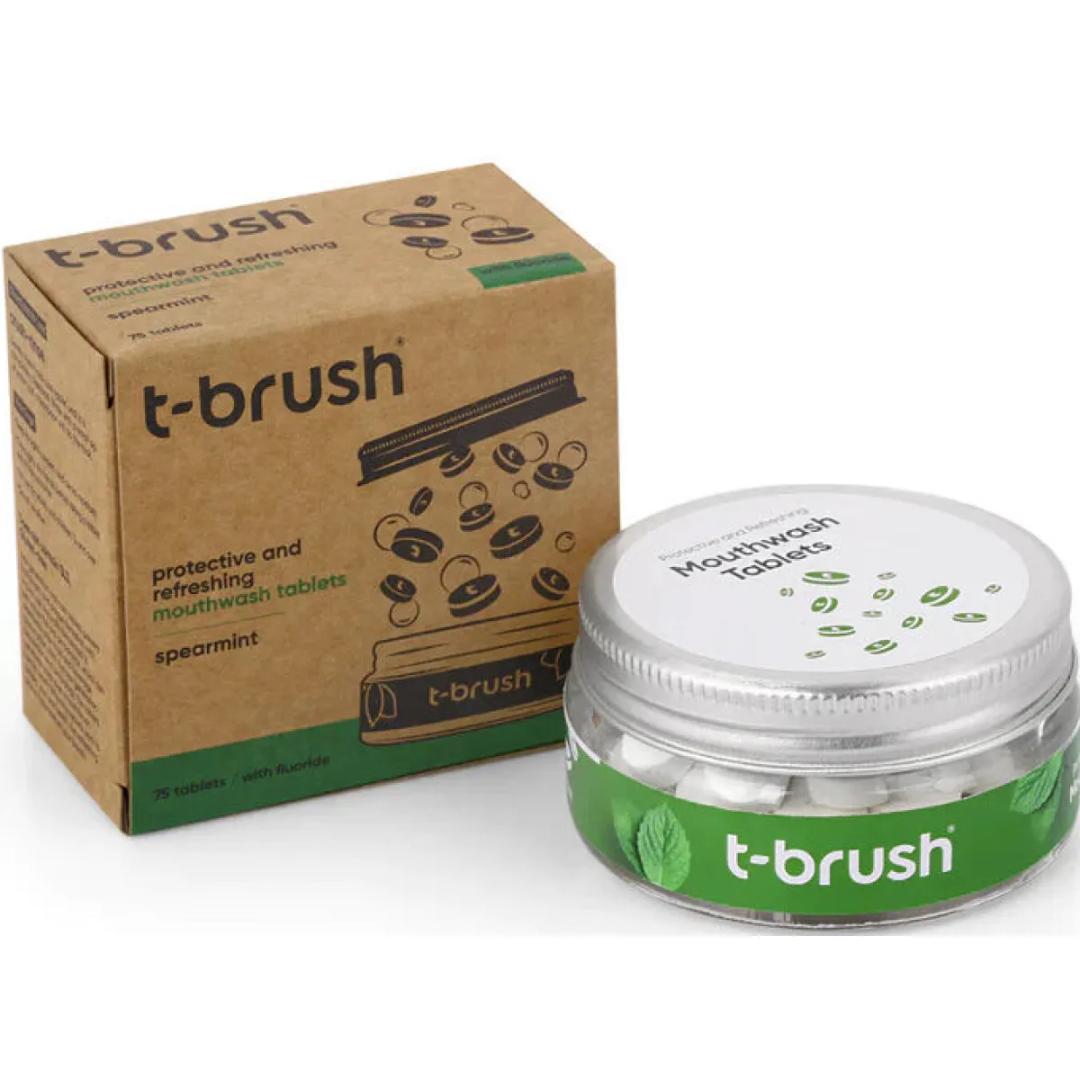 T-Brush Nane Aromalı Florürlü Ağız Çalkalama Tableti 75 Adet