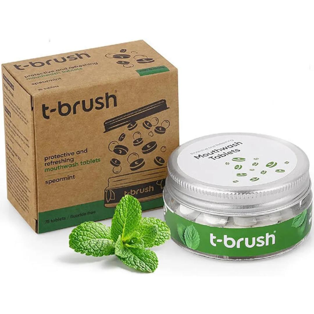 T-Brush Nane Aromalı Florürsüz Ağız Çalkalama Tableti 75 Adet