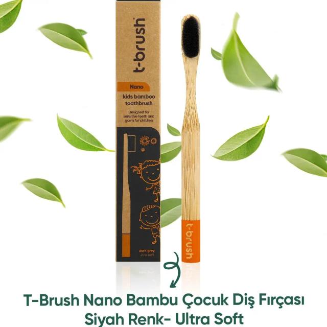 T-Brush Nano Ultra Soft Çocuk Diş Fırçası - Siyah