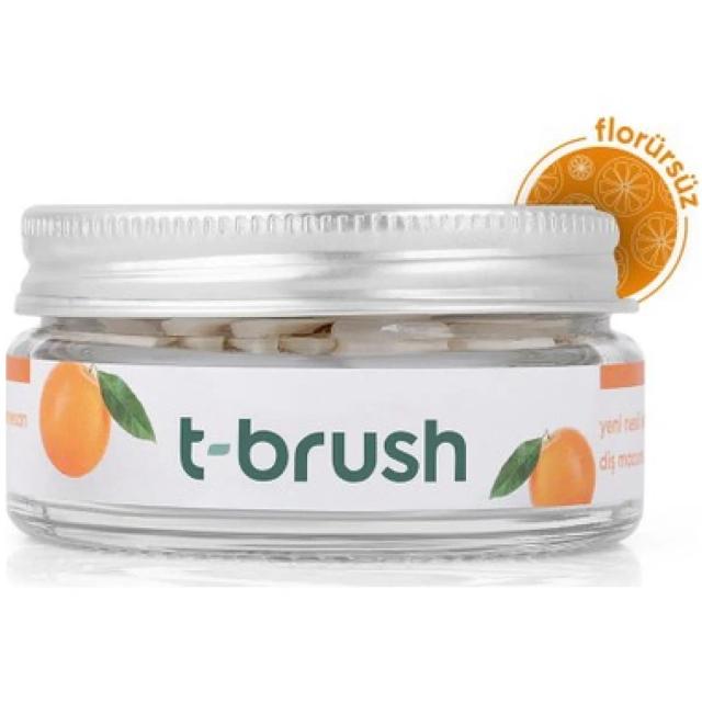 T-Brush Portakal Aromalı Florürsüz Diş Macunu Tableti 90 Adet