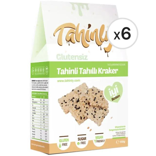 Tahinly Glütensiz Tahinli Tahıllı Kraker 150 g 6'lı Paket