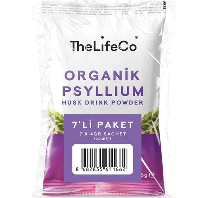 TheLifeCo Organik Psyllium Karnıyarık Otu İçecek Tozu 4 g x 7 Saşe