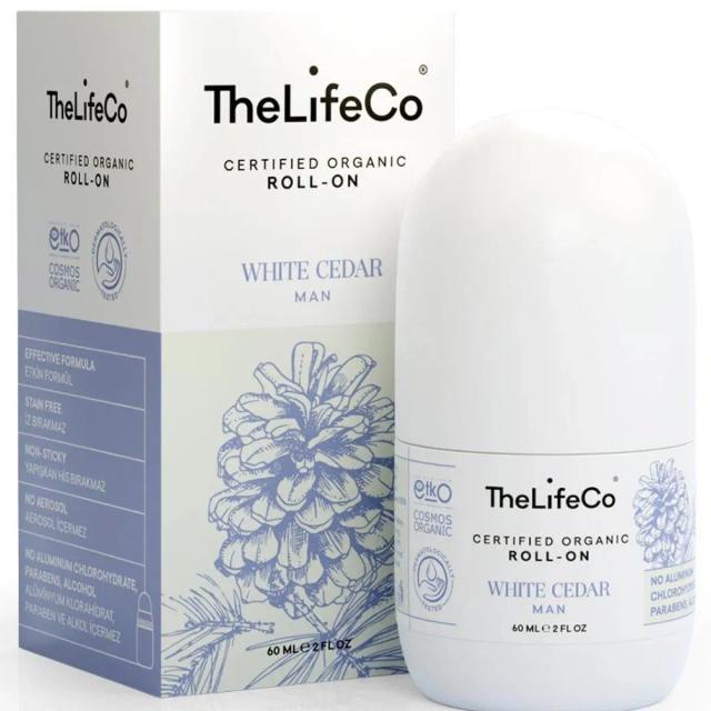 TheLifeCo Organik Roll-on Deodorant White Cedar Man 60 ml